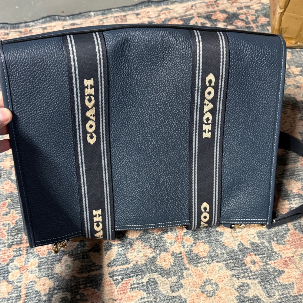 Coach Navy Leather with Logo Straps - Picture 5 of 7